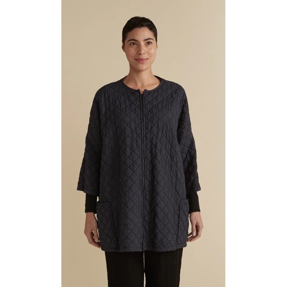 CUT LOOSE OSize Quilted‎ Parachute Zip Jacket Gray Women's One Size
